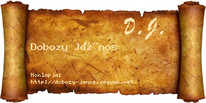 Dobozy János névjegykártya